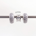 Leve 3 pague 2 - Kit de Berloques em Prata 925 com 02 Separadores Zircônia Cristal e Ganhe Mini Separador Corações
