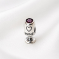 Berloque Taça de Vinho com Zircônia Prata 925