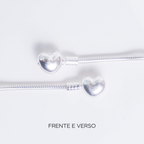 Kit Minha Primeira Pulseira Coração + Berloque Patinha + Presente Berloque Mini Separador Corações + Frete Grátis
