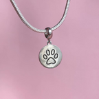 Berloque Medalha Pata de Cachorro Prata 925