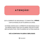 Corrente de Segurança Trava Silicone Prata 925