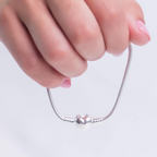 Pulseira de Berloque Coração Prata 925