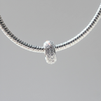 Berloque Separador Zircônia Cristal Prata 925