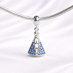 Berloque Nossa Senhora Aparecida Zircônia Azul Prata 925