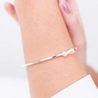 Bracelete Fio Quadrado 2mm Prata 925