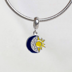 Berloque Lua, Sol e Estrelas Prata 925