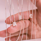 Colar Mini Iniciais Cravejado Zircônias Cristais Prata 925