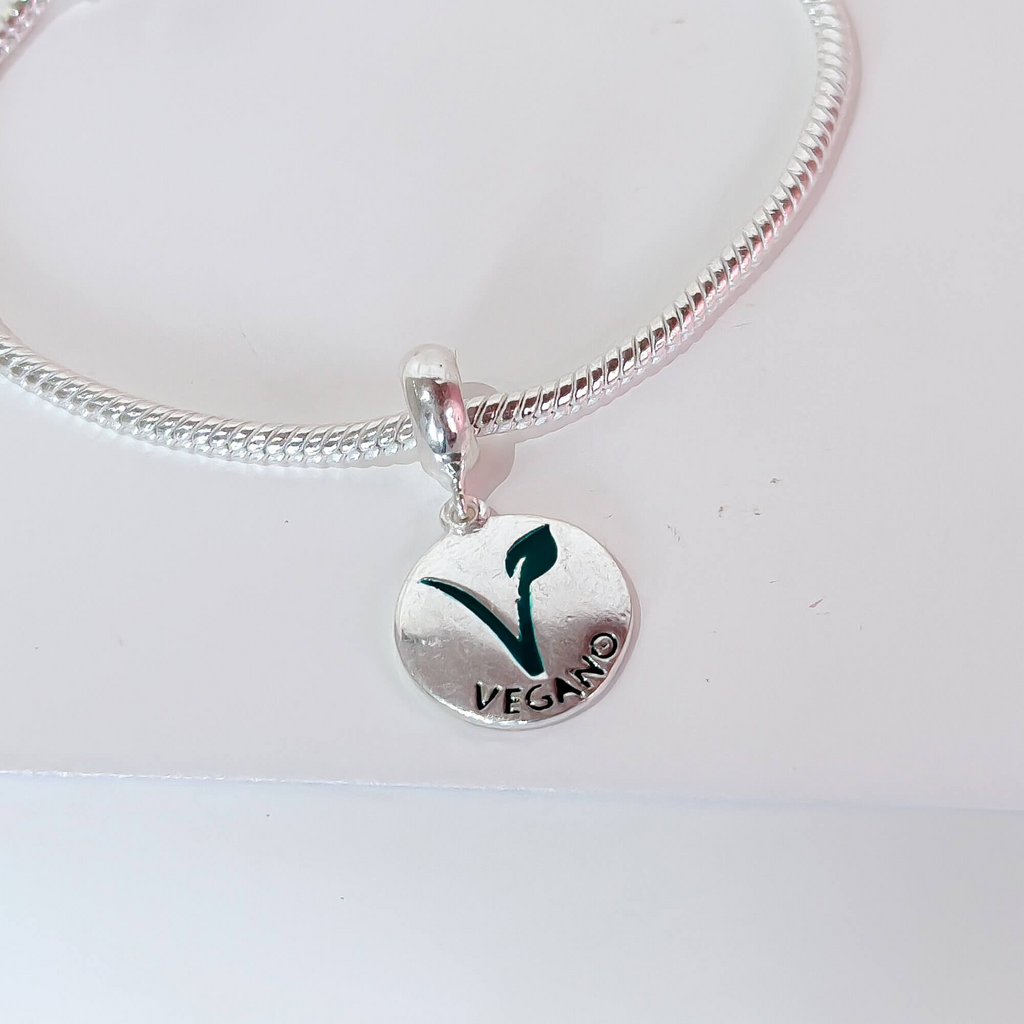 Berloque Medalha Vegano Prata 925