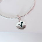 Berloque Medalha Vegano Prata 925