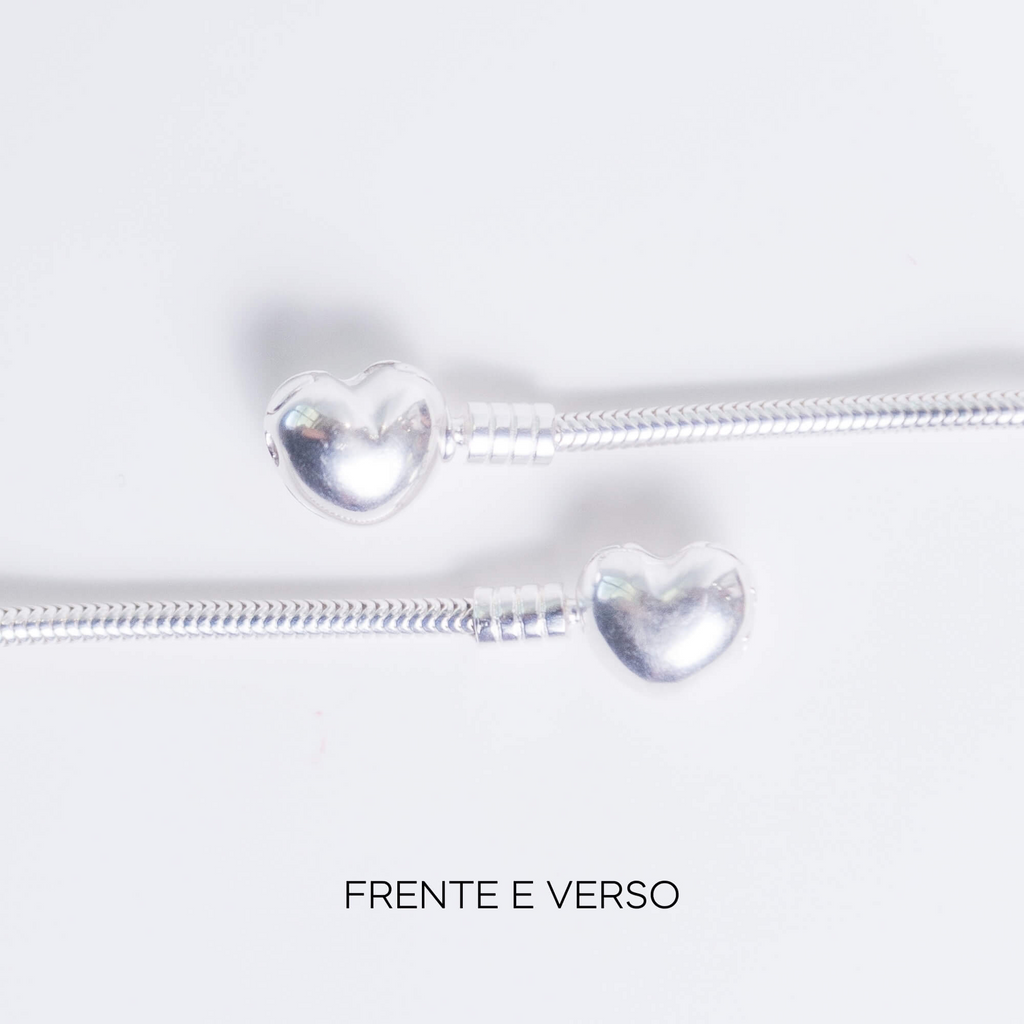 Pulseira de Berloque Coração Prata 925