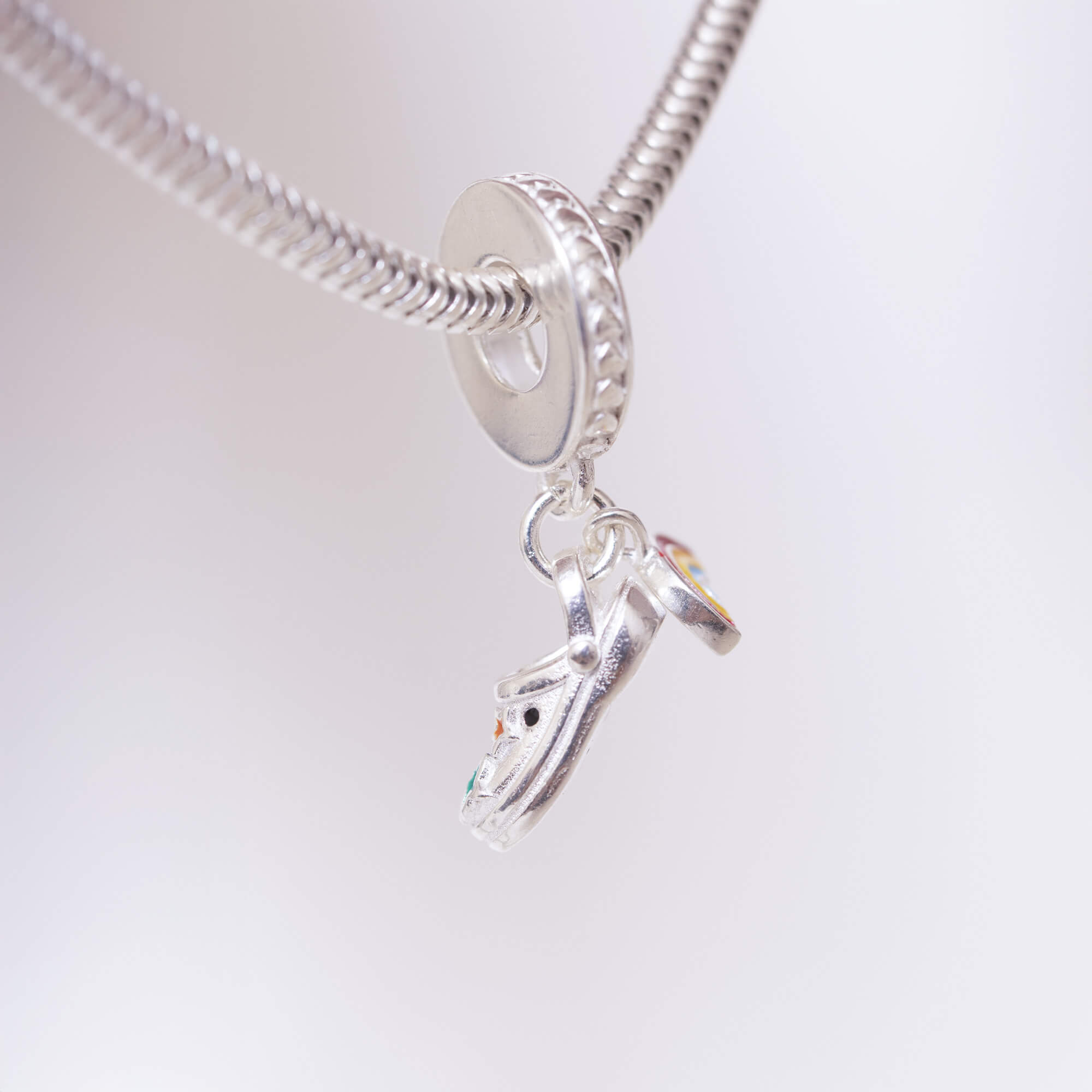 Berloque de Prata 925 Crocs Colorido