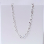 Corrente Elo Oval 45cm Prata 925