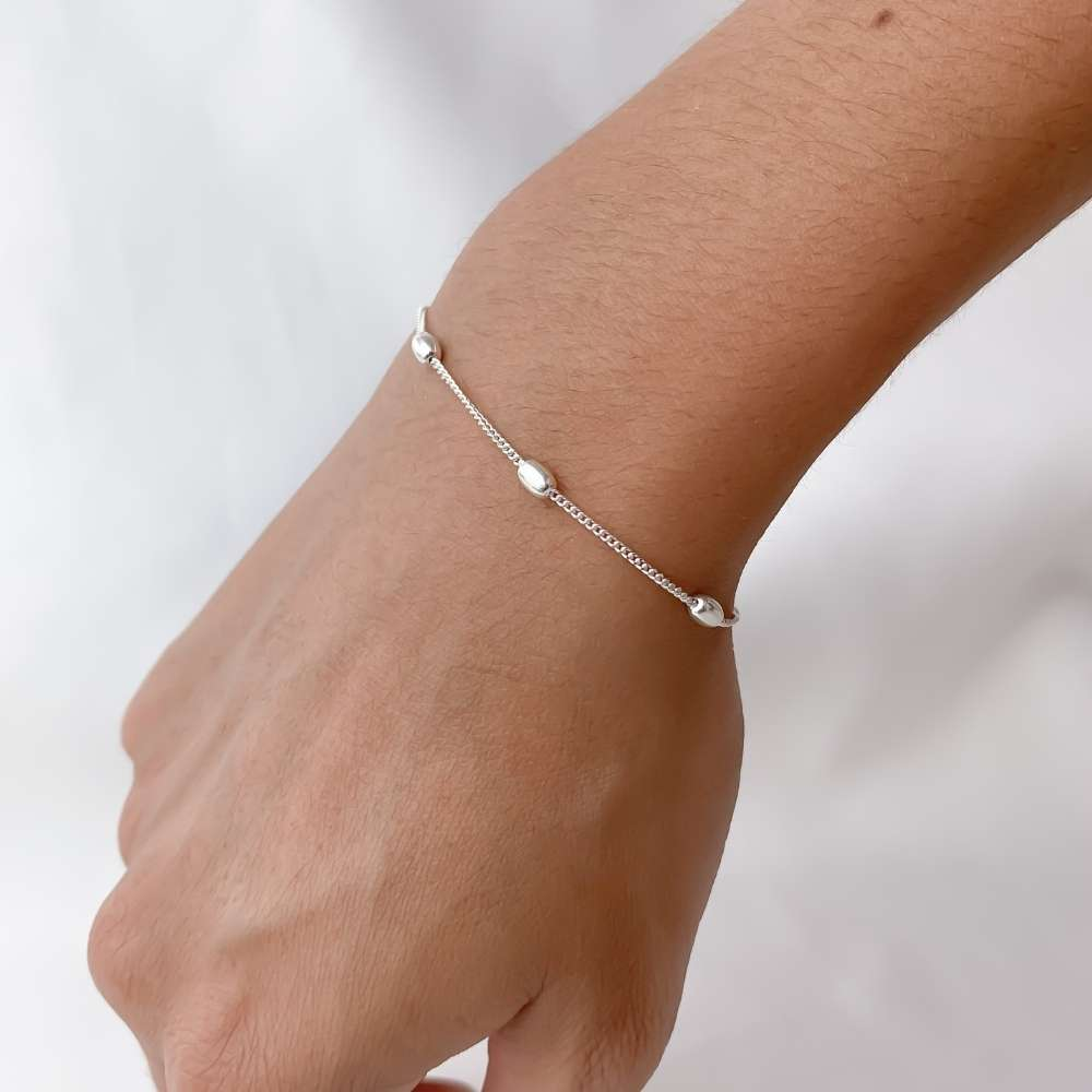 Pulseira Grumet Love Prata 925