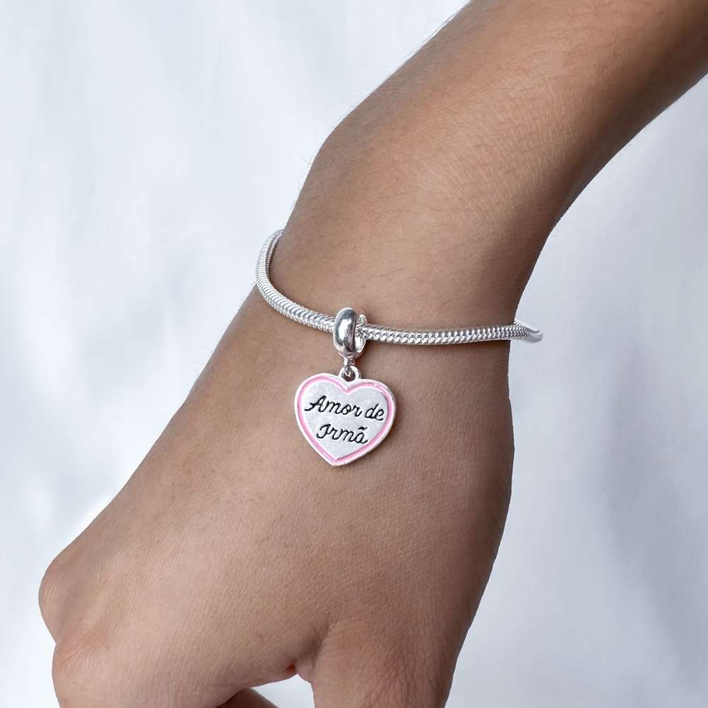 Berloque Amor de Irmã Prata 925