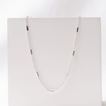 Corrente Cartier Alternada 40cm Prata 925