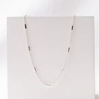 Corrente Cartier Alternada 40cm Prata 925