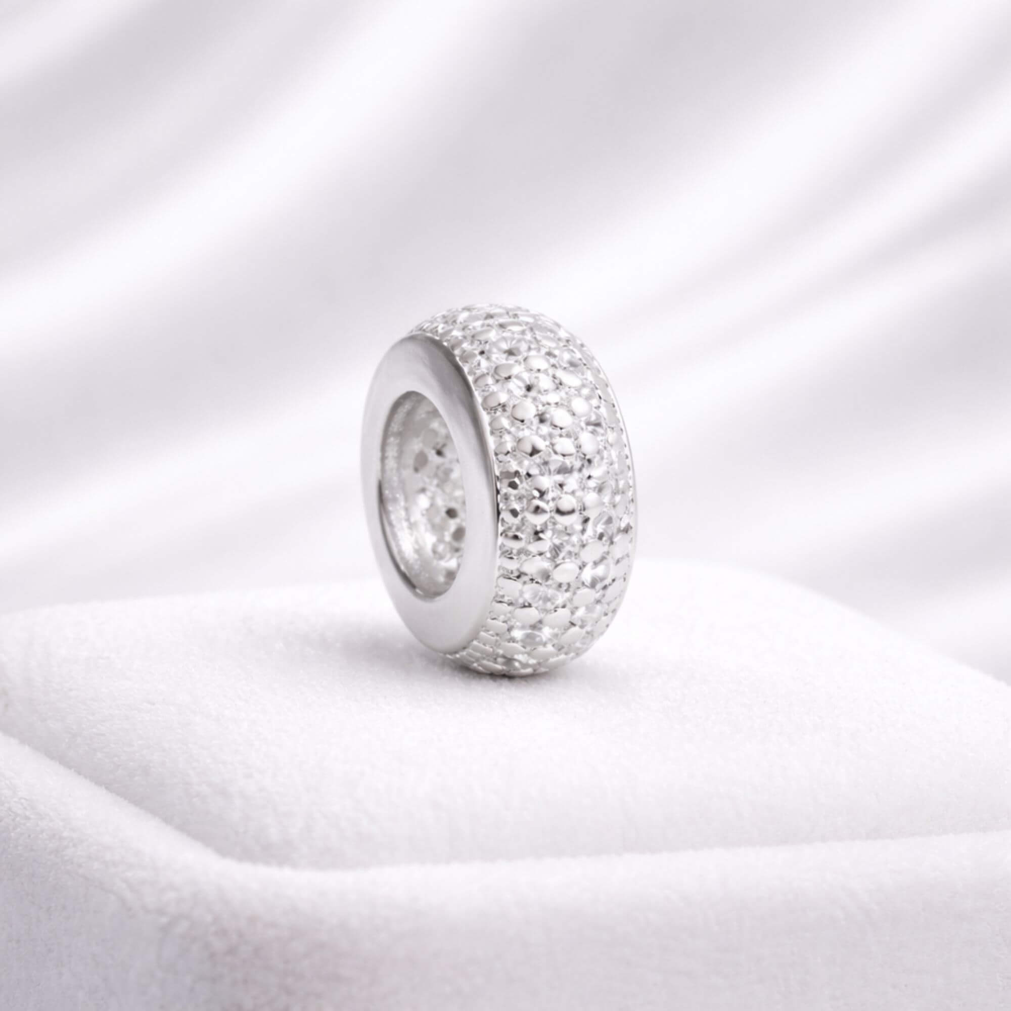 Berloque Separador Zircônia Cristal Prata 925