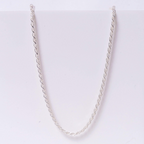 Corrente Cordão Baiano Fino 45cm Prata 925