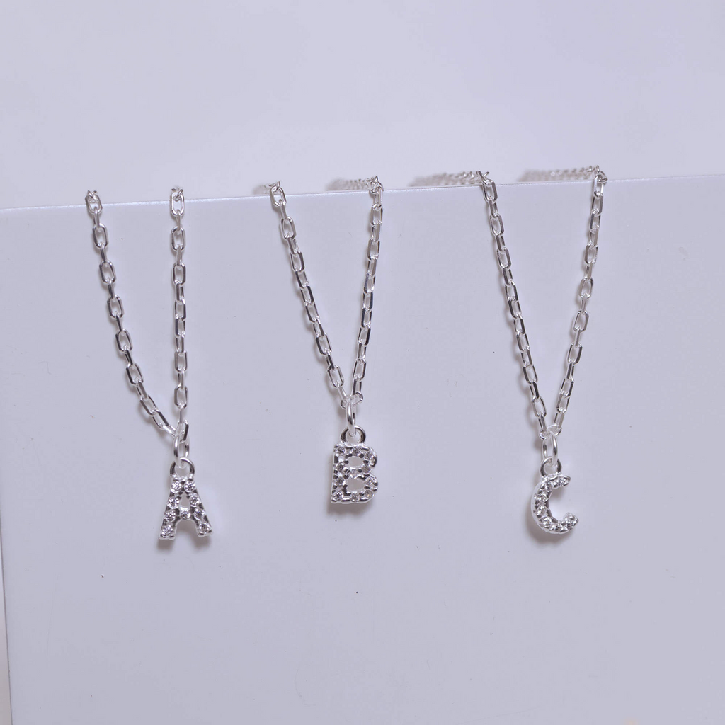 Pulseira de Prata 925 Mini Iniciais Cravejadas