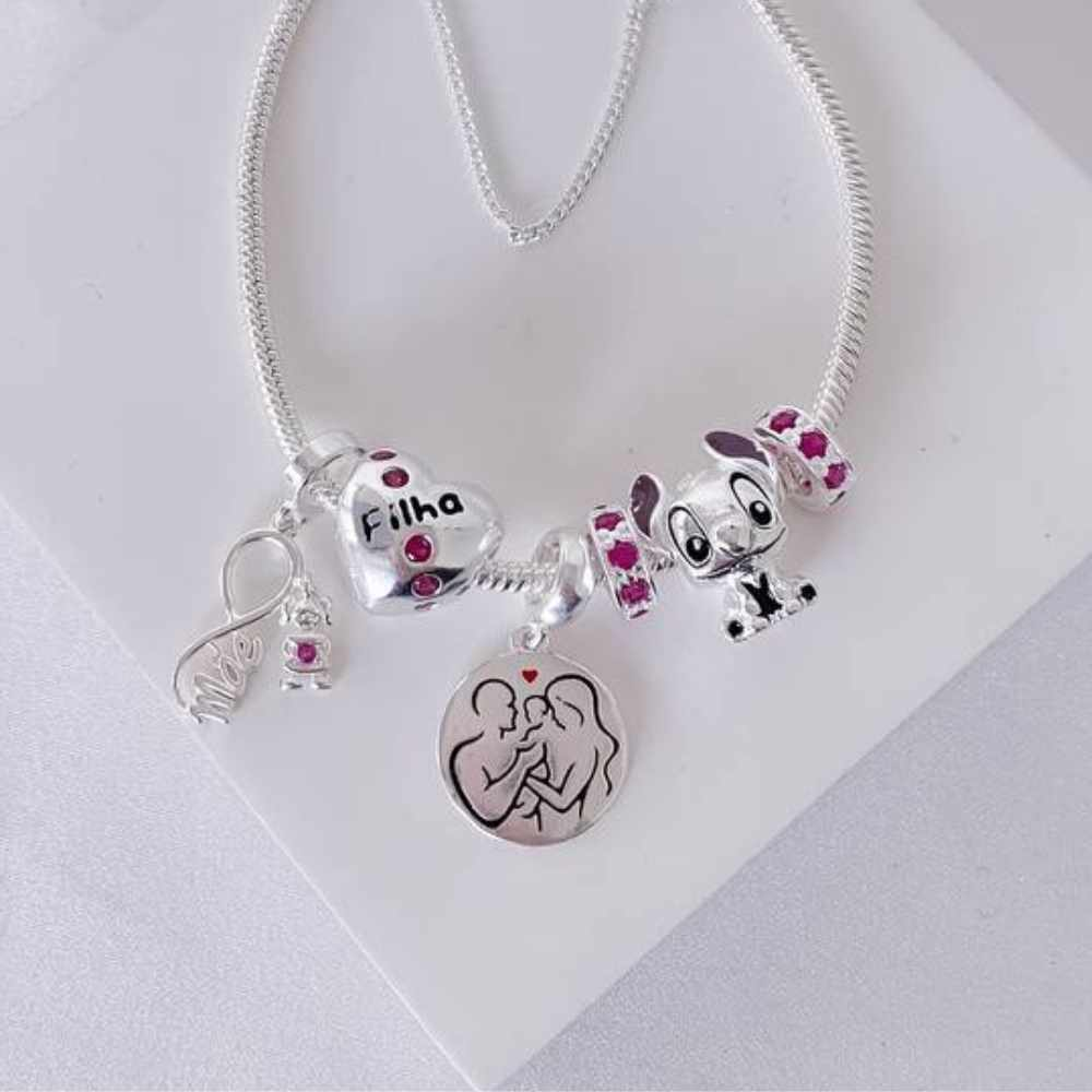 Berloque Mãe e Filha Prata 925