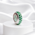 Berloque Separador Zircônia Verde Prata 925