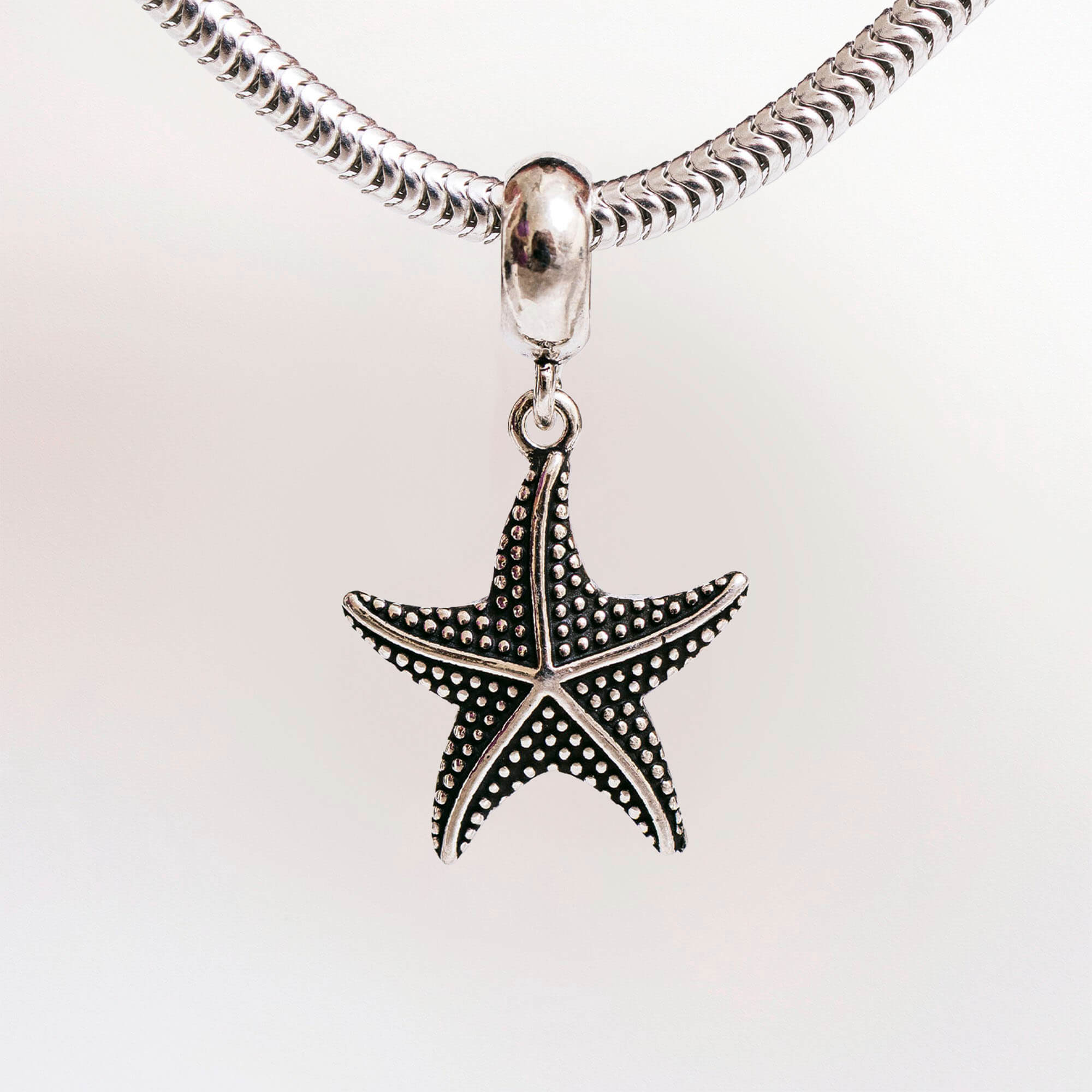 Berloque Estrela do Mar Pontilhada Prata 925