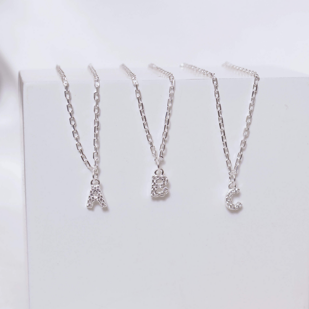 Pulseira de Prata 925 Mini Iniciais Cravejadas