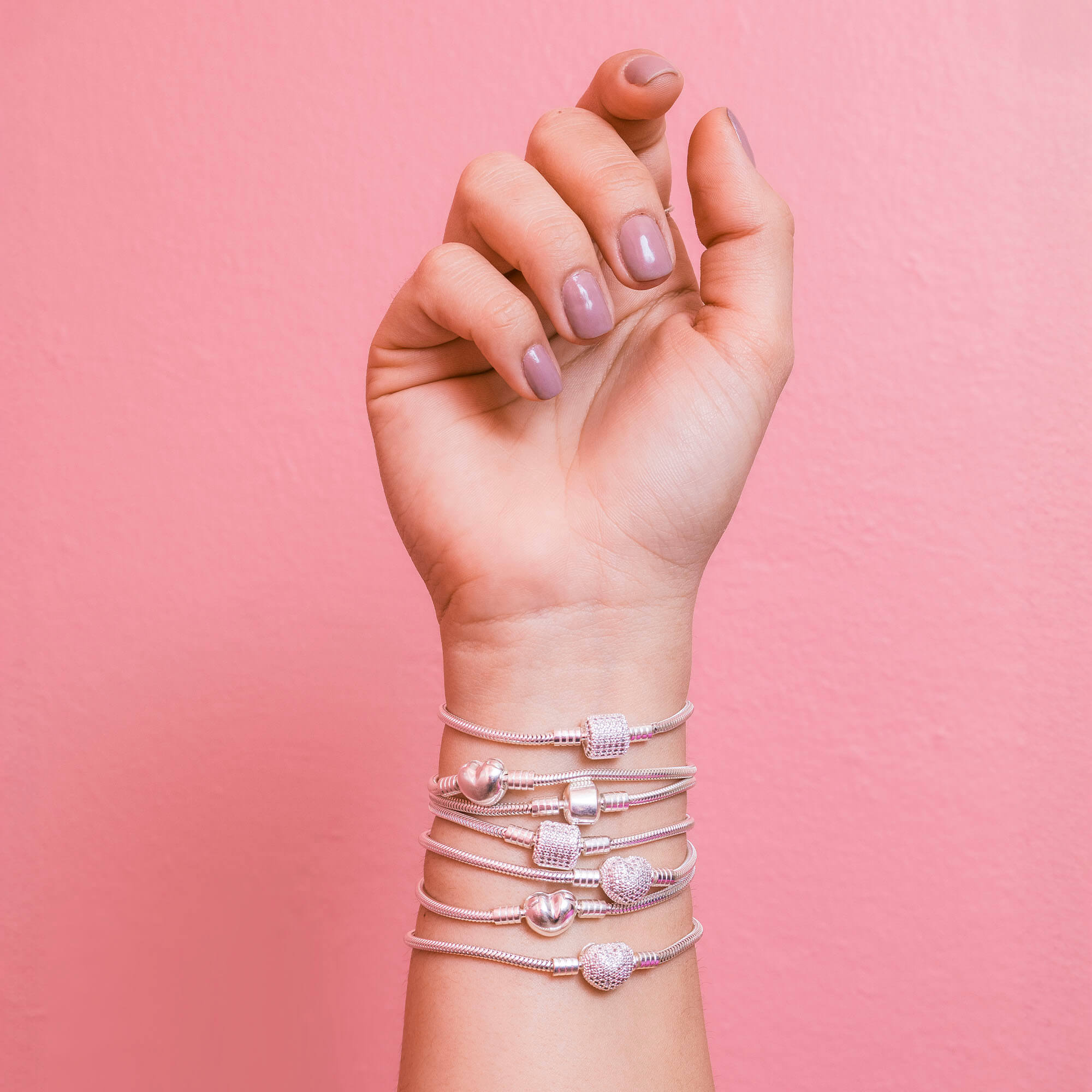 Pulseira de Berloque Tradicional Cravejada Com Zircônias Prata 925