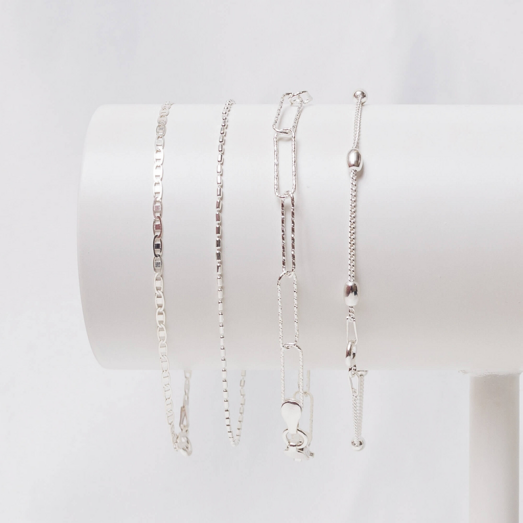 Pulseira Piastrine 18cm Prata 925