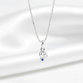 Colar Filho com Zircônia Azul Prata 925