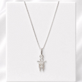 Colar Menino Com Zircônia Cristal Prata 925