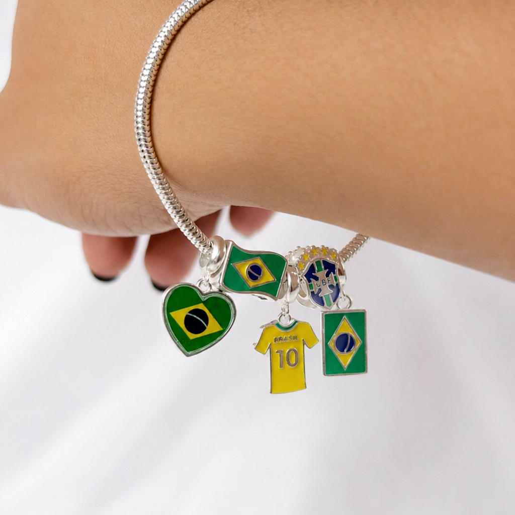 Berloque Camisa 10 Brasil Prata 925