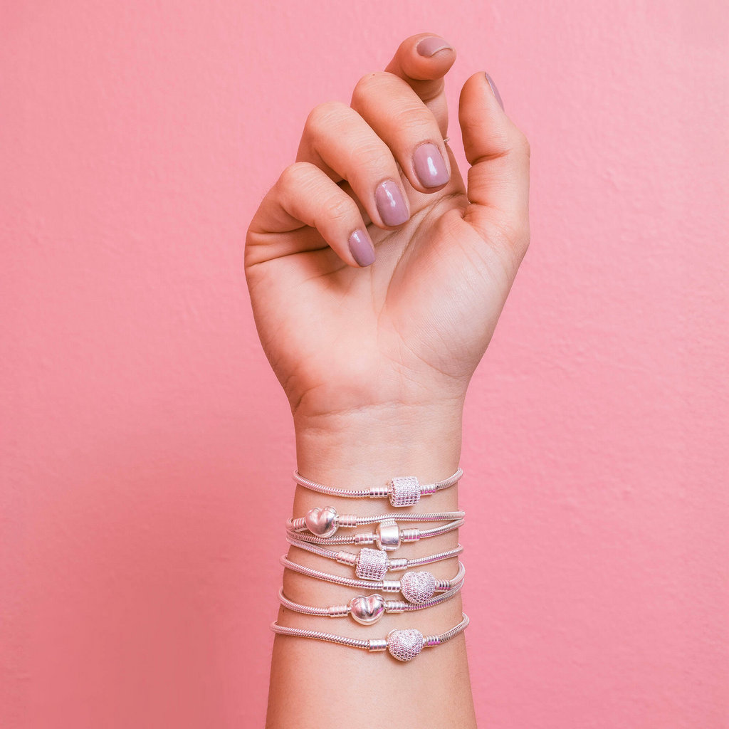 Pulseira de Berloque Coração Prata 925