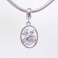 Berloque São Jorge Medalha Vazada Prata 925
