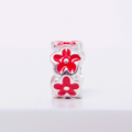 Berloque Mini Separador Flor Vermelha Prata 925