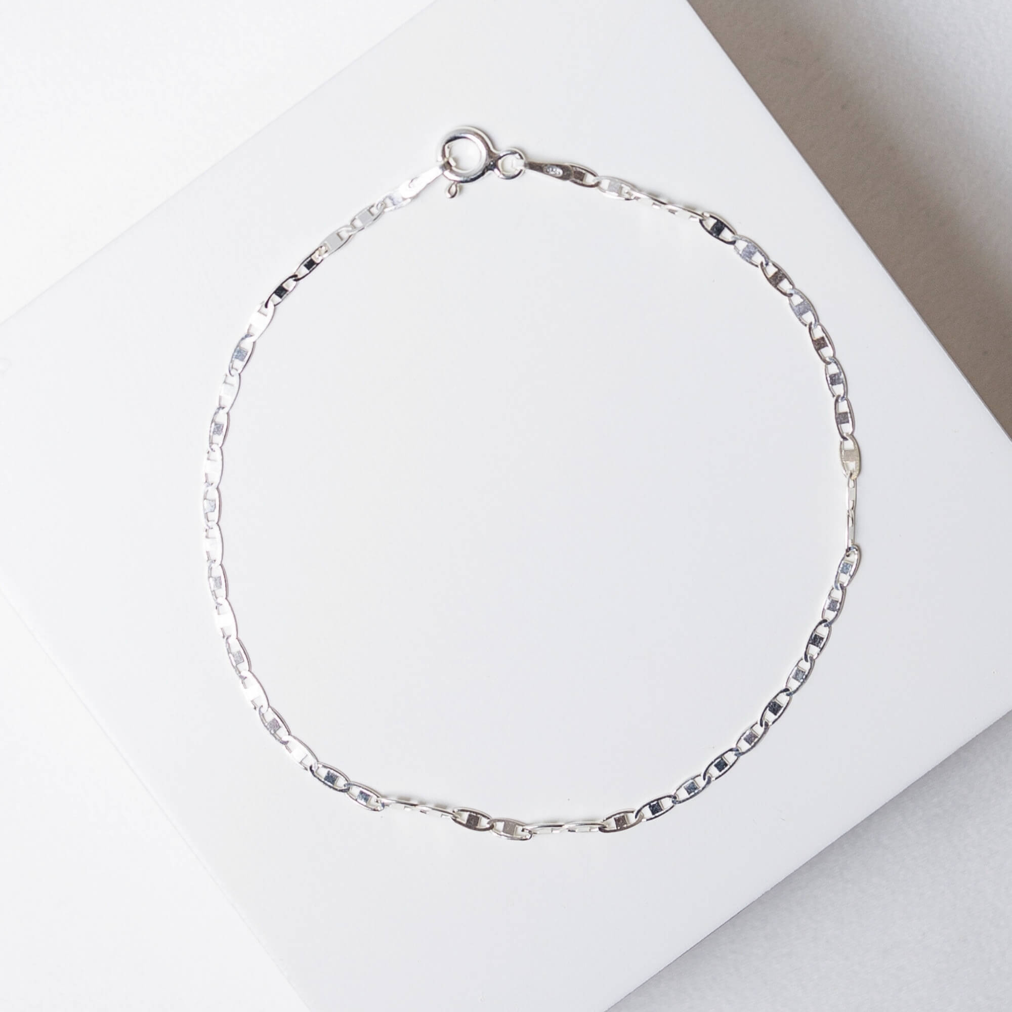 Pulseira Piastrine 18cm Prata 925
