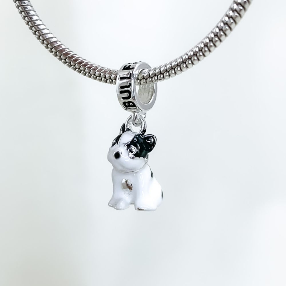 Berloque Cachorro BullDog Francês Prata 925