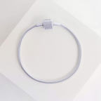 Pulseira de Berloque Tradicional Cravejada Com Zircônias Prata 925