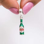 Berloque Cerveja de Garrafa Prata 925
