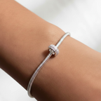 Berloque Separador Zircônia Cristal Prata 925