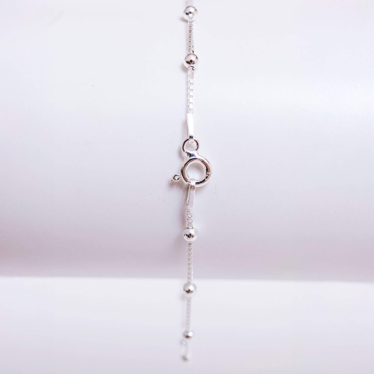 Pulseira de Prata 925 Veneziana Com Bolinhas