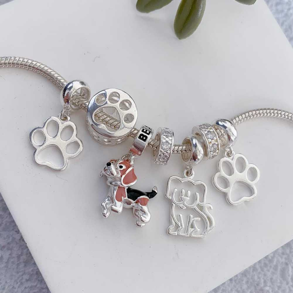 Berloque Cachorro Vazado Prata 925