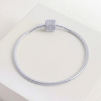 Pulseira de Berloque Tradicional Cravejada Com Zircônias Prata 925
