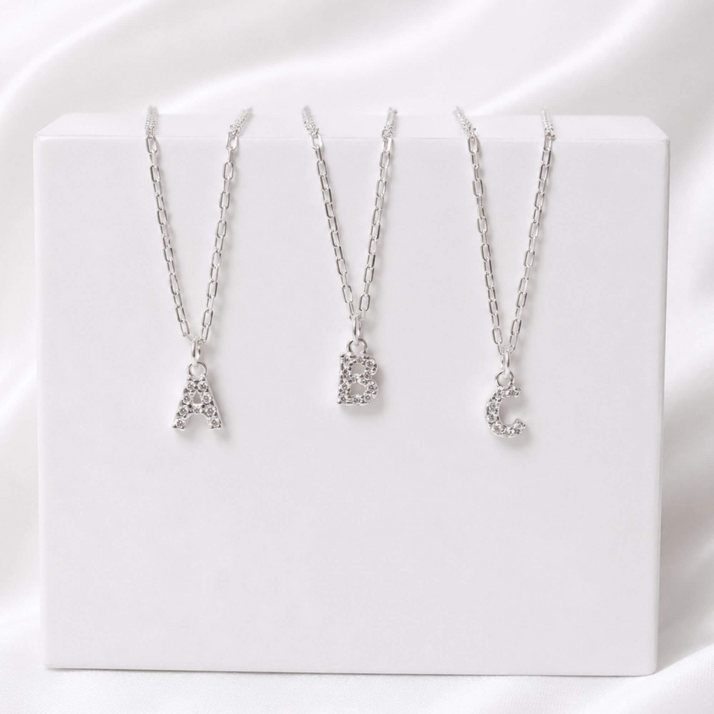 Pulseira de Prata 925 Mini Iniciais Cravejadas
