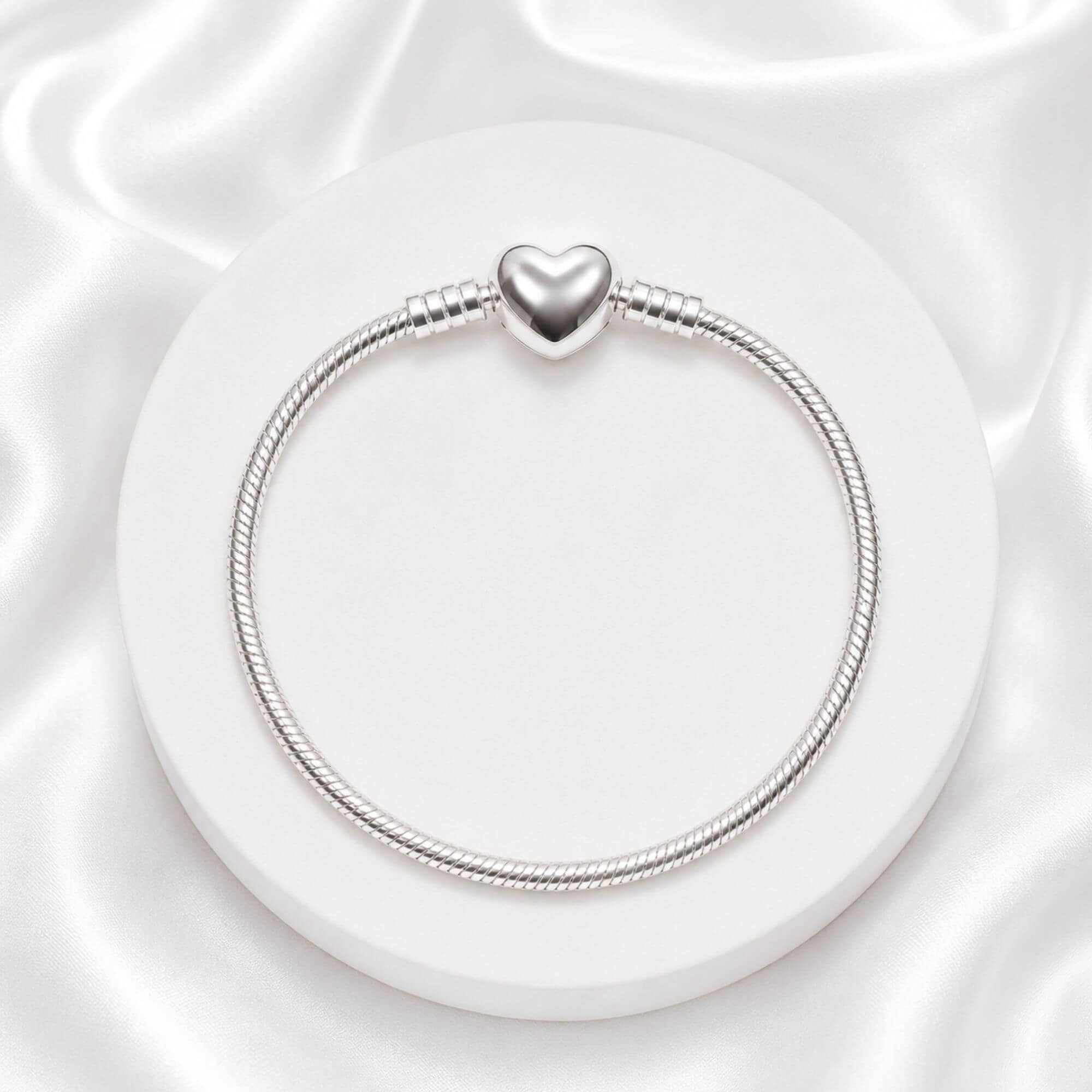 Pulseira de Berloque Coração Prata 925
