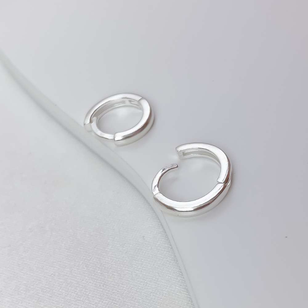 Brinco Argola Click Lisa G Prata 925