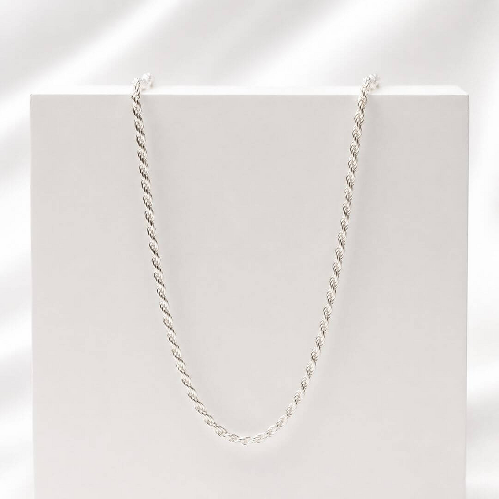 Corrente Cordão Baiano Médio 40cm Prata 925