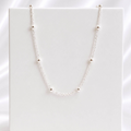 Corrente Cartier Com Bolinhas 45 cm Prata 925