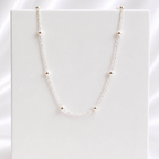 Corrente Cartier Com Bolinhas 45 cm Prata 925