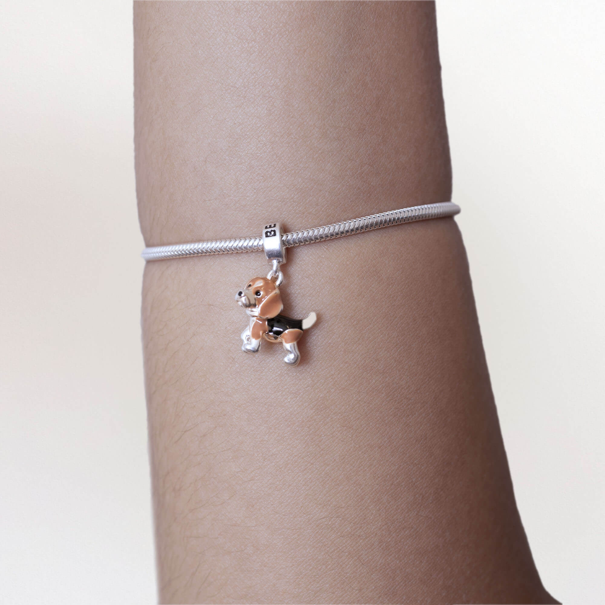Berloque Cachorro Beagle Prata 925